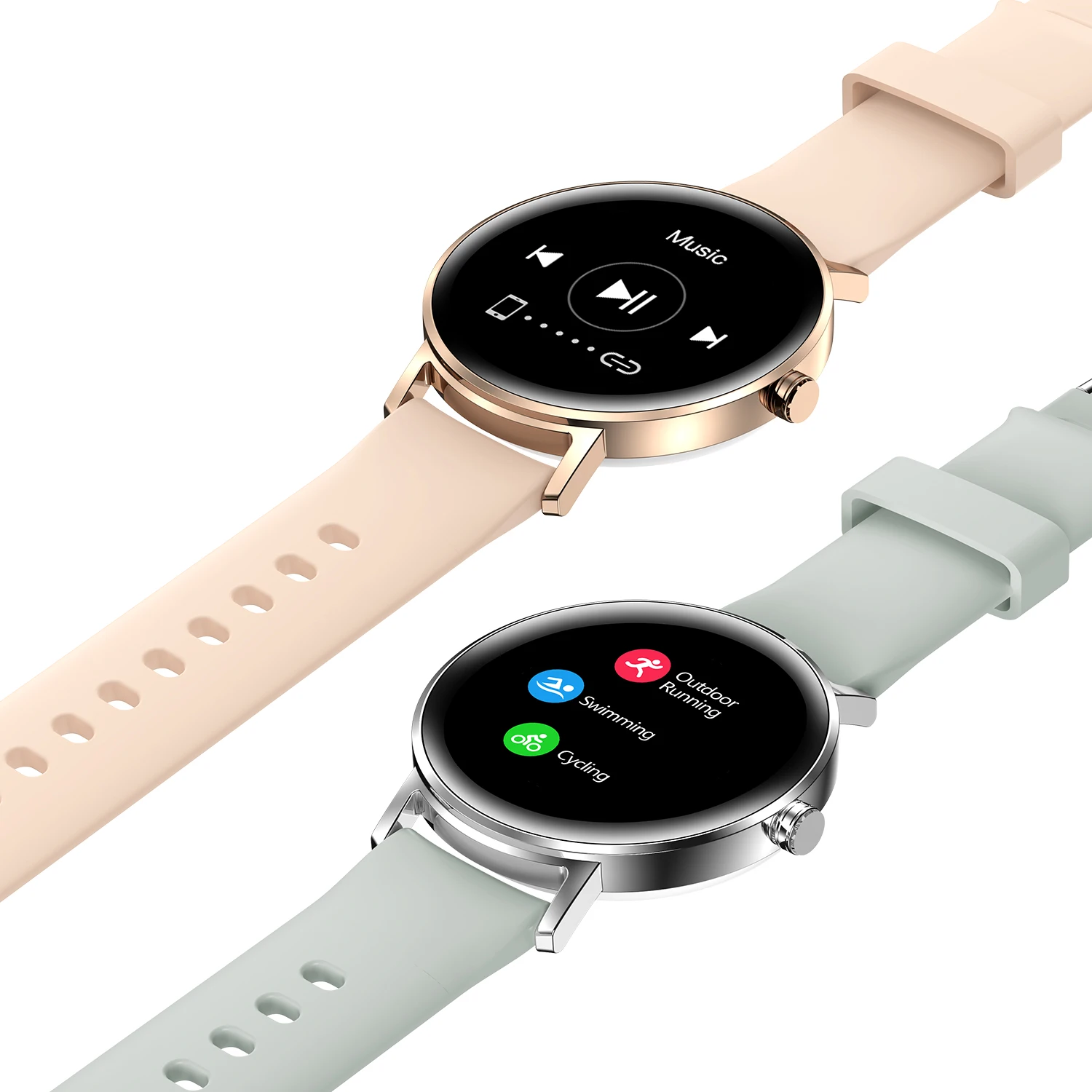 

YM Hot sale 1.09" full screen women BT smart watch blood pressure heart rate monitor ladies smart wristband
