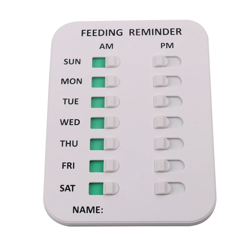 

Pet feeding record board Prevent Overfeeding or Obesity, White