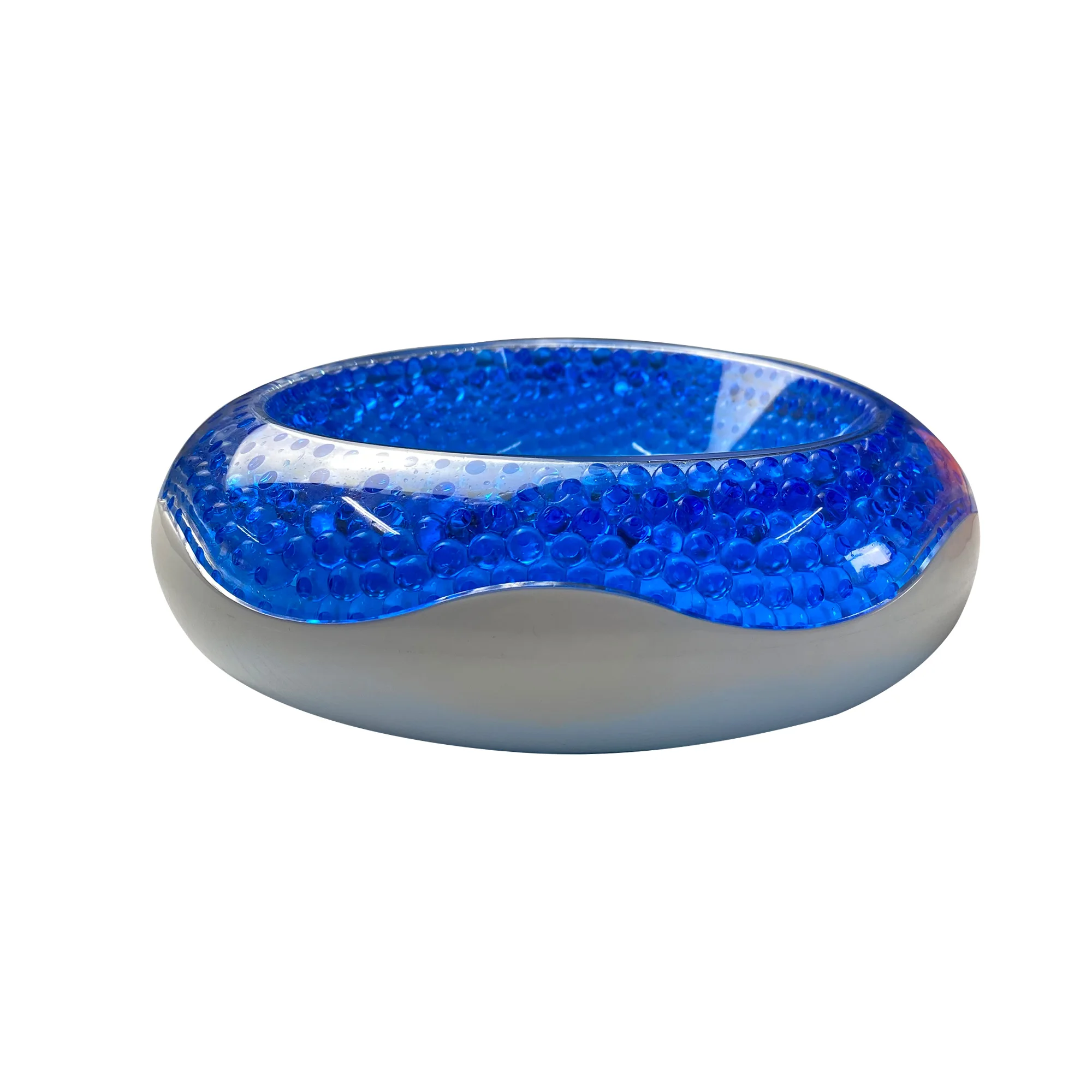 

2021 New Summer Cool Pet Products Condensed Bead Ice Bowl Hot Sale Cooling Artifact Cat and Dog Bowl
