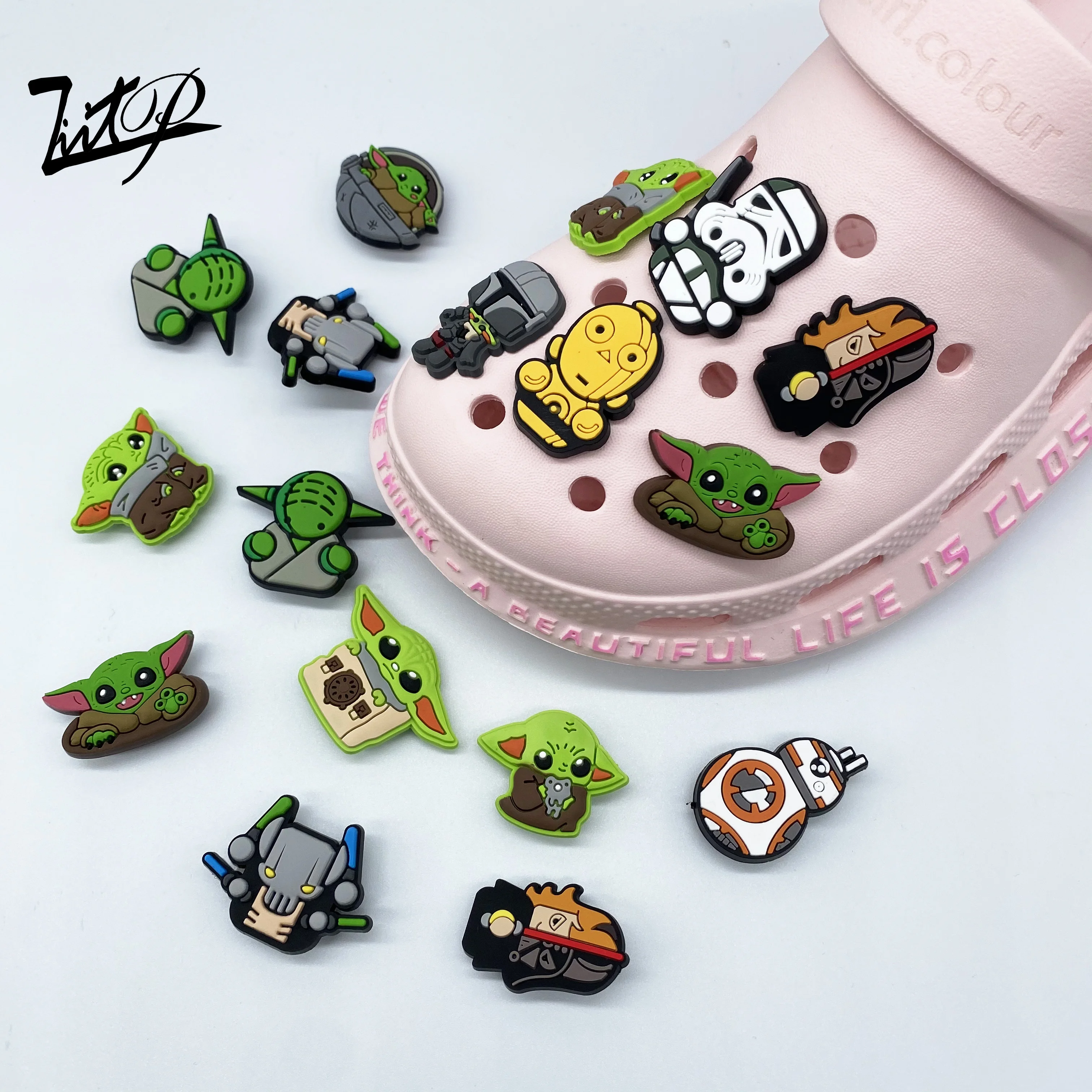 

Fast delivery monster pvc shoe charms goblins custom croc cartoon shoes charms decoration for wholesale Third eye