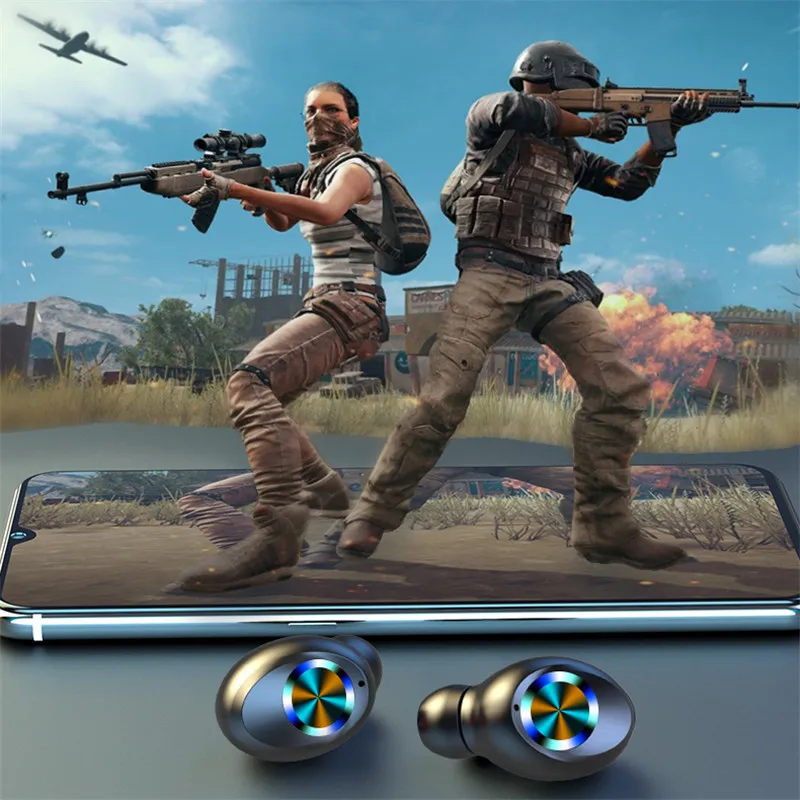 Bluetooth Wireless Earbuds with Charging Case Mini Custom Wireless Earbuds Waterproof TWS Earbuds Wireless Earphone Headphones