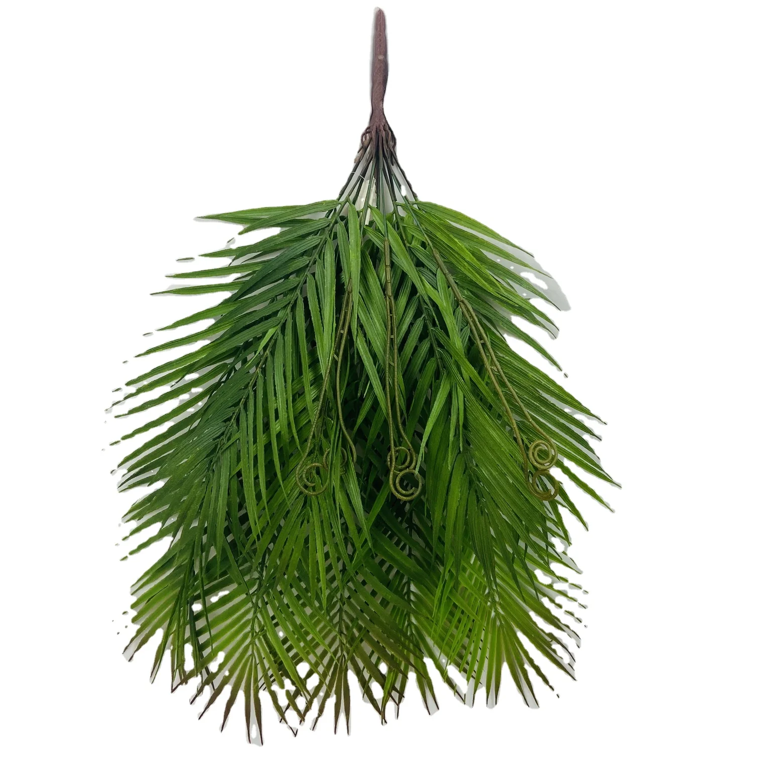 

Greenery plastic artificial hanging fern palm fern leaf spray for wall public wedding decoration, Green color