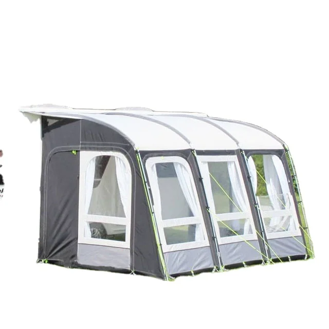 

Customized canvas awning inflatable caravan Awning Inflatable Caravan Tent, Black/gray