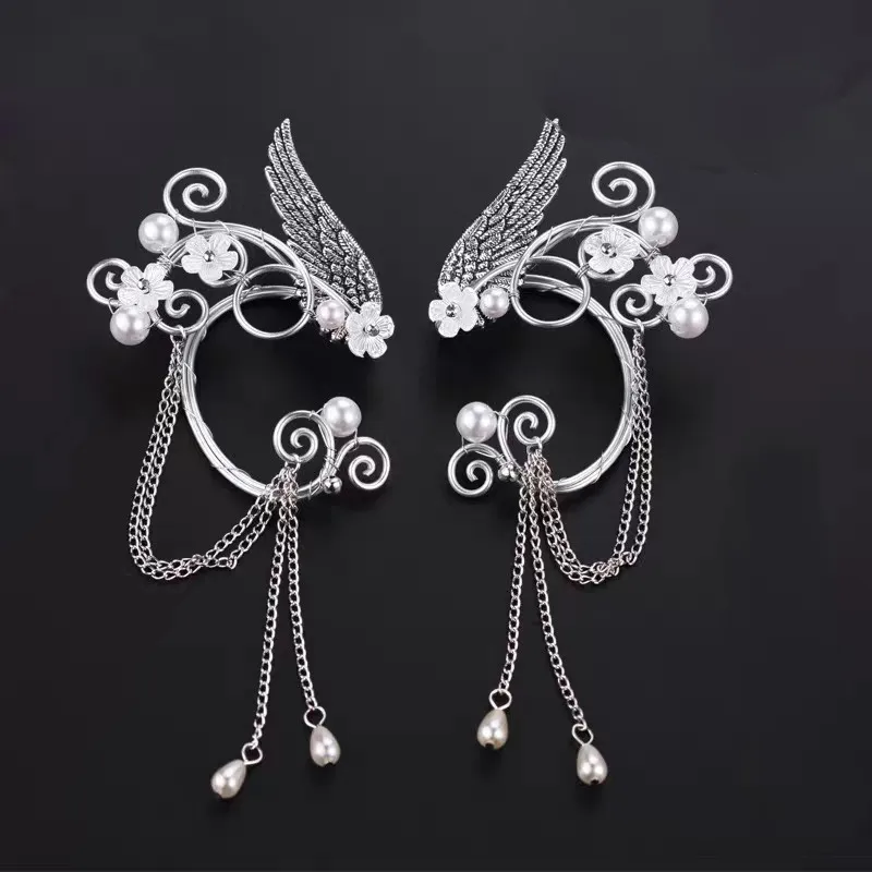 

Fashion Statement Cuff Earring Jewelry Personality Halloween Cuff Earring Ear Hook Clip Earrings For Women Cosplay, Picture shows