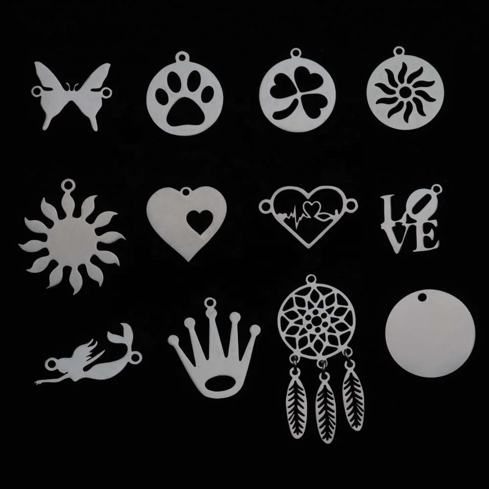 

mirror polished stainless steel charm pendant for jewelry making