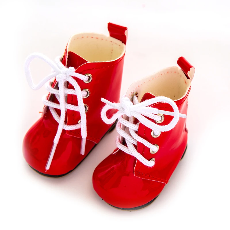 1pair Cute Pu Doll Shoes Suit For 18 Inch Doll Boots Shoes Best Gift