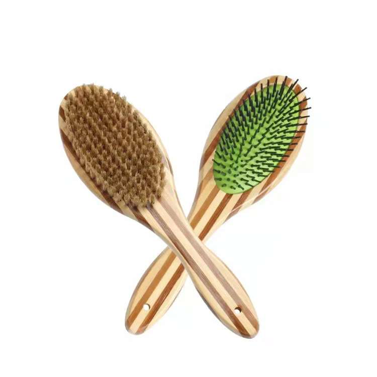 

Bamboo Pet Double-sided Grooming Comb Airbag Comb Hair Removal Brush