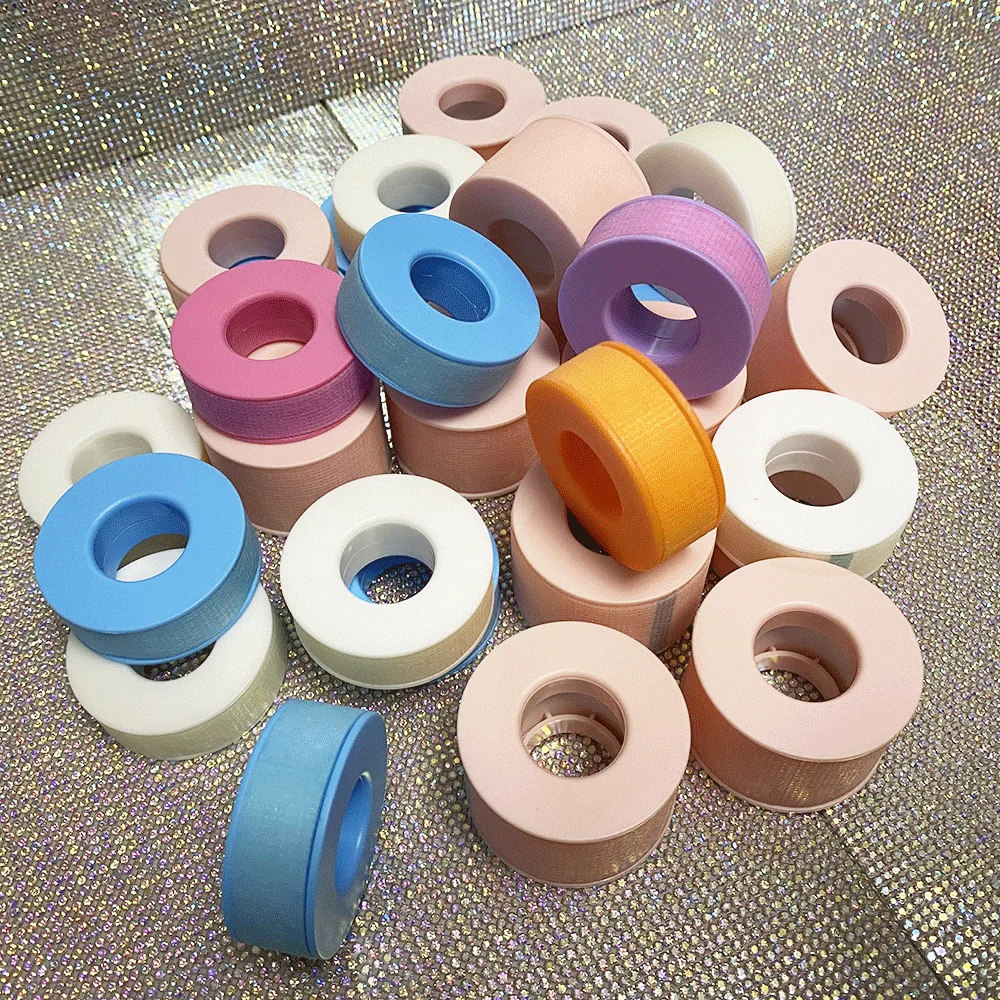 High Quality Lash Tape Sensitive Skin Silicone Gel Tape PInk White Purple Green Blue PE Micro Eyelash Tape for EyeLash Extension
