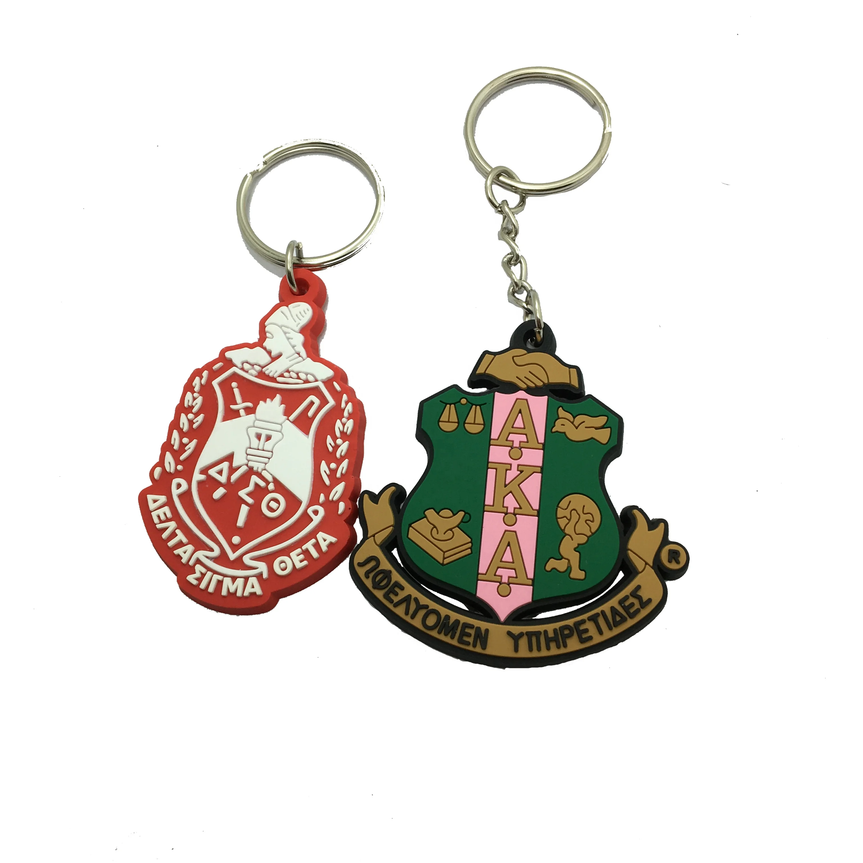 

Fast shipping Greek Gifts Red DST Key Tag Keychain for Women Handbag Accessories