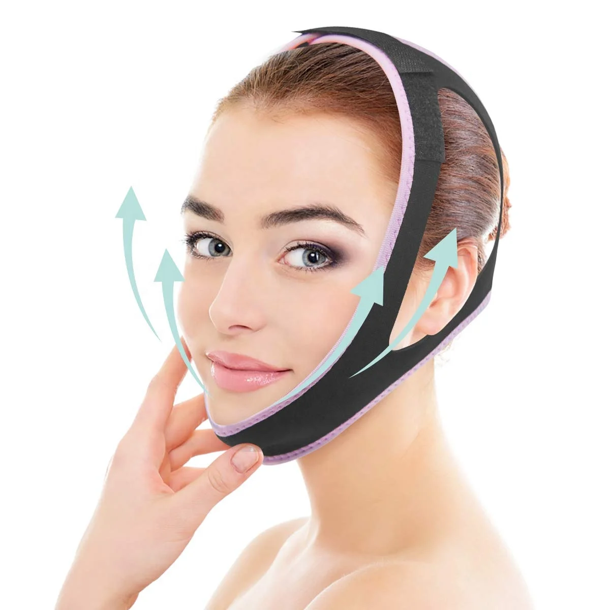 

Hot Selling Check Chin Slimming V Line Face Lifting Mask Belt For Beauty Care, Pink,skin color