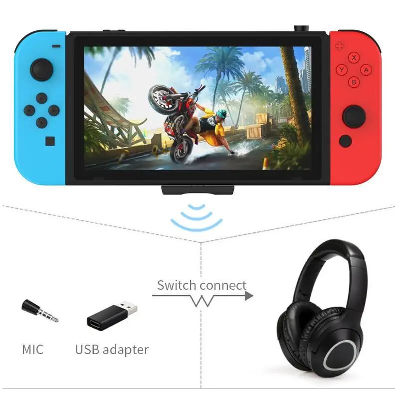 

Universal 5.0 BT Headset Adapter PC Adapter Converter Receiver PS4 Headphone Type-C Audio Wireless Transmitter for PS4/Switch