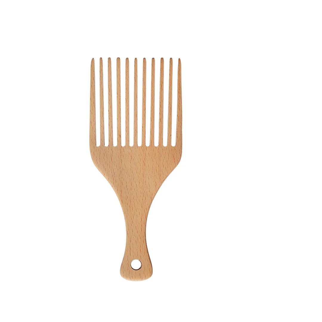 

Private Label Professional Wide Tooth Hair Comb Natural Bamboo Comb Custom Afro Pick Hair Comb