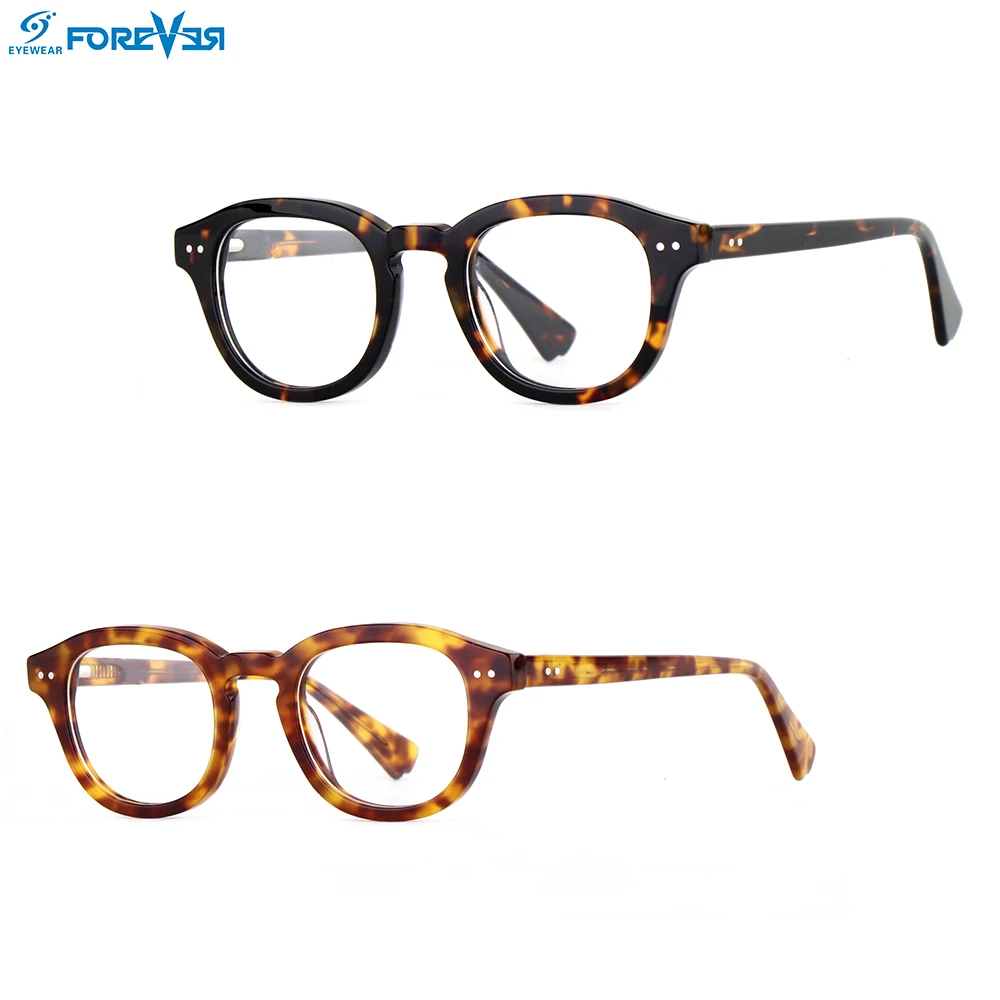 hot selling acetate optical glasses frame glasses frames acetate optical Round Custom Logo Acetate Optical Frame