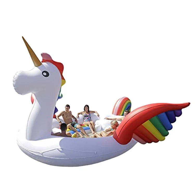 

Customized New Style 6 Person Giant Inflatable Unicorn Floating Island Water Float For Sale, As pictures or as demands