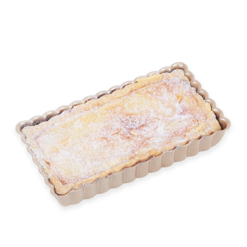 

Wholesale Fashion Mini Rectangular Non Stick Loose Bottom Cake Baking Pan, Champagne gold