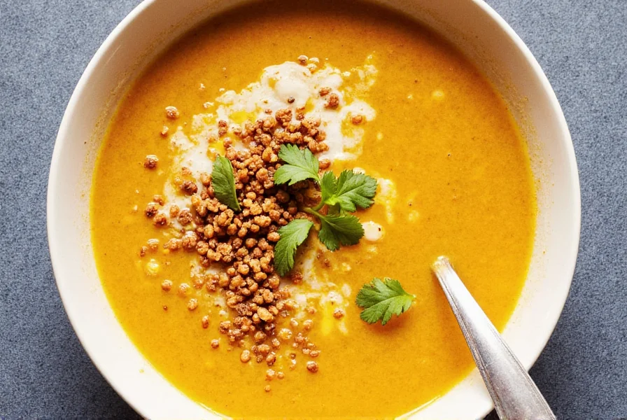 Bowl of hearty veggie soup