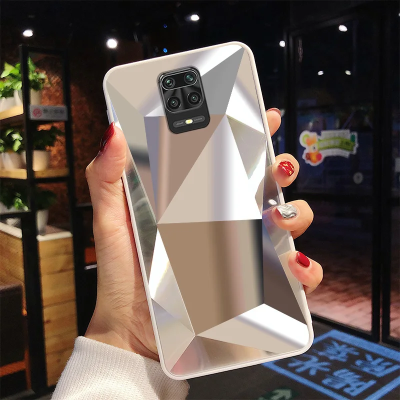 

Glitter Diamond Laser Case For Xiaomi Redmi Note 9S 9 S Bling Mirror TPU Back Cover Shell For Redmi Note 8 9 Pro Max Phone Cases