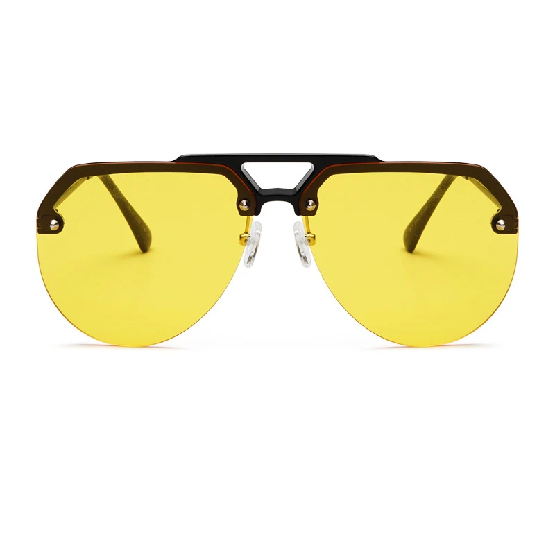 

Hot selling outdoor activities PC lens UV400 metal half frame 2021 sunglasses fashion brand, Custom colors