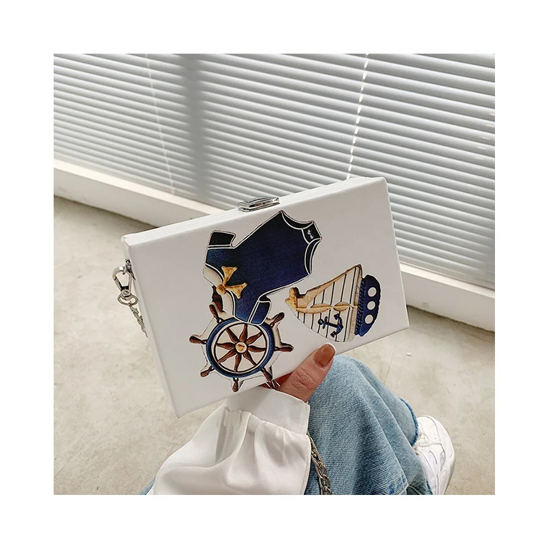

New Design Cartoon Print Cute Ladies Chains Shoulder Bag Funny Messenger Bags Travel Purses and Handbags for Women Bags
