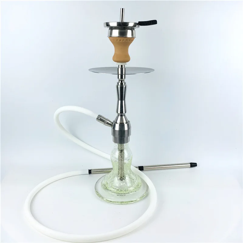 

Whole case sale 48cm Single Pipe Stainless steel Full Set shisha hookah set, Red,blue,white,black,green,purple