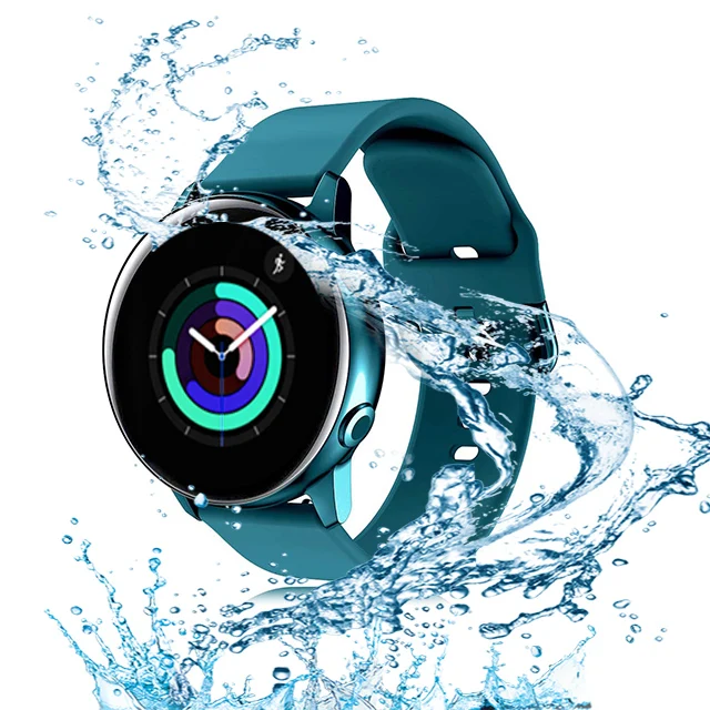 

Galaxy Watch active 20mm for Samsung Galaxy watch Active 2/42mm/3 41mm/Gear S2/Sport silicone bracelet smartwatch band Active2 4, Various colors