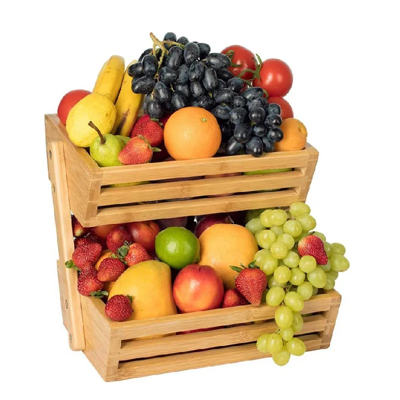

2020 best selling wooden fruit baskets for supermarket display