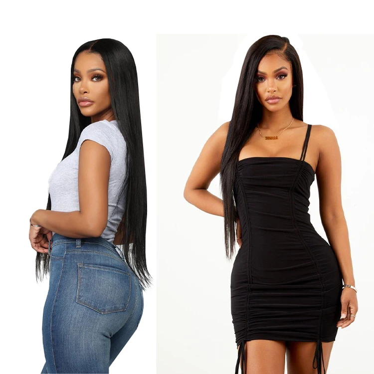 

Wholesale Natural Preplucked Raw Virgin Full Lace Brazilian Hair Wigs Straight Virgin Hair