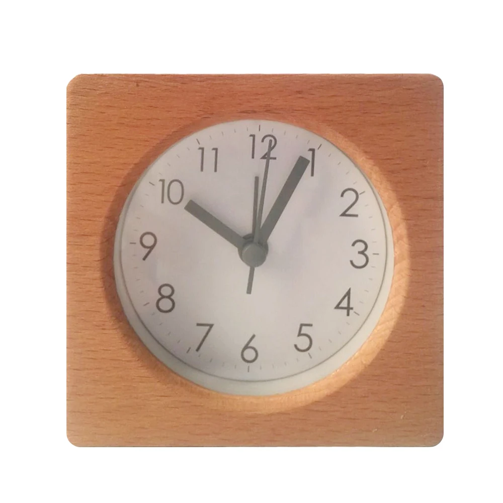 

New Designated Children Mechanical Alarm Wooden Clock for home decoration with night light