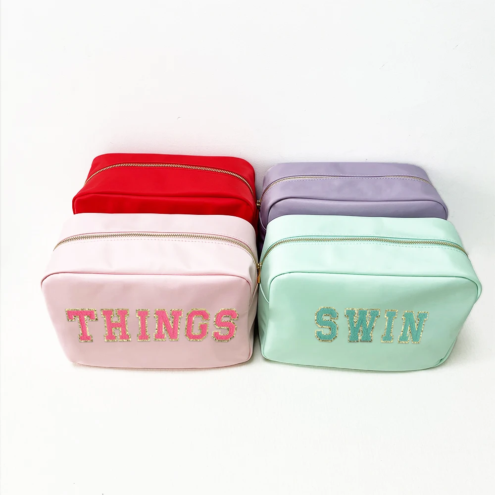 

Large Size Waterproof Storage Nylon Pouch Bag Cosmetics Bag, 12colors