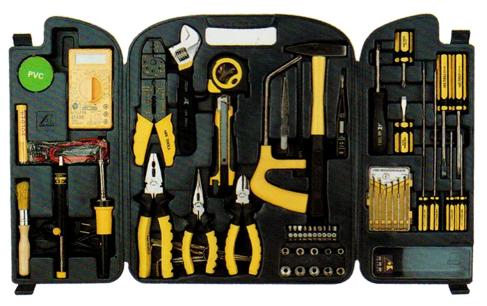 hand tools set with 62pcs high quality, Carbon steel or vanadium steel