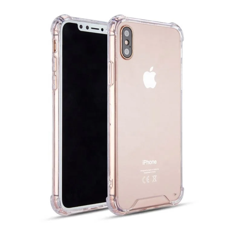 

Shockproof Transparent Phone Case Cover For Iphone Xr Acrylic Clear Back, 5 colors