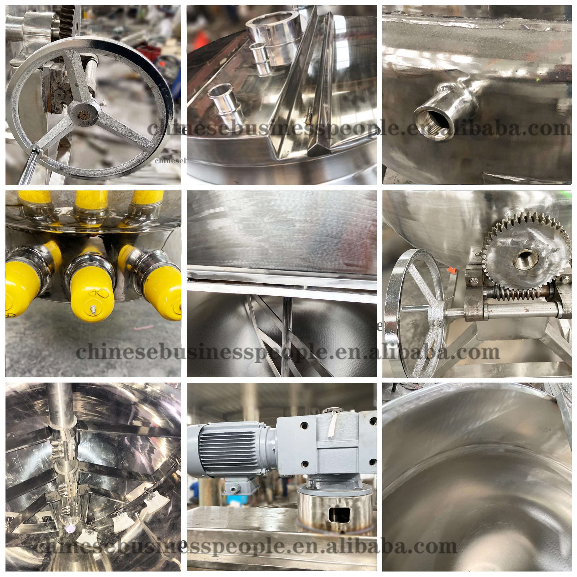 High Performance Food Grade Electrical Heating Boiling Pan With Mixer