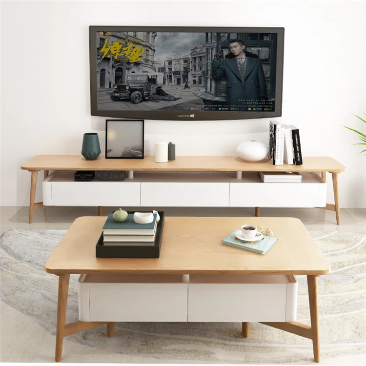 Modern Living Room Furniture Design Wood Tea Table Set Small Size