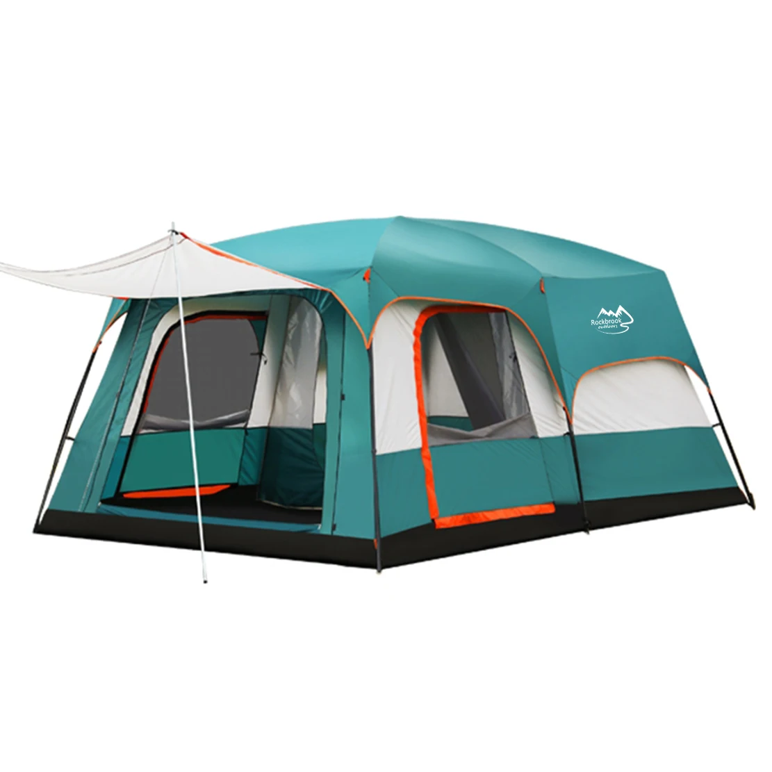 

OEM Wholesale Prices Hot Selling Cheap High Quality Collapsible Double Layer Huge 6 People Two Rooms And One Hall Camping Tent, Green