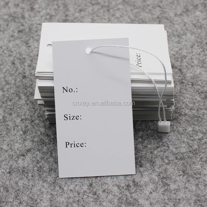 

Clothing hang tag label blank printed tag Price paper hang tag for clothing