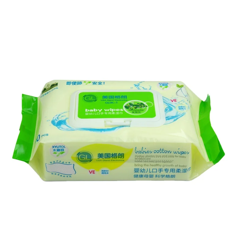 

OEM Custom Logo 80Pcs Bag Antibacterial Cleaning Sensitive Baby Wet Wipes With Aloe Vero