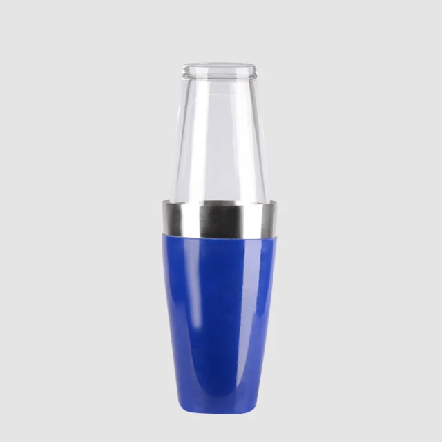 
Factory Direct 28oz stainless steel plastic cocktail boston shaker 