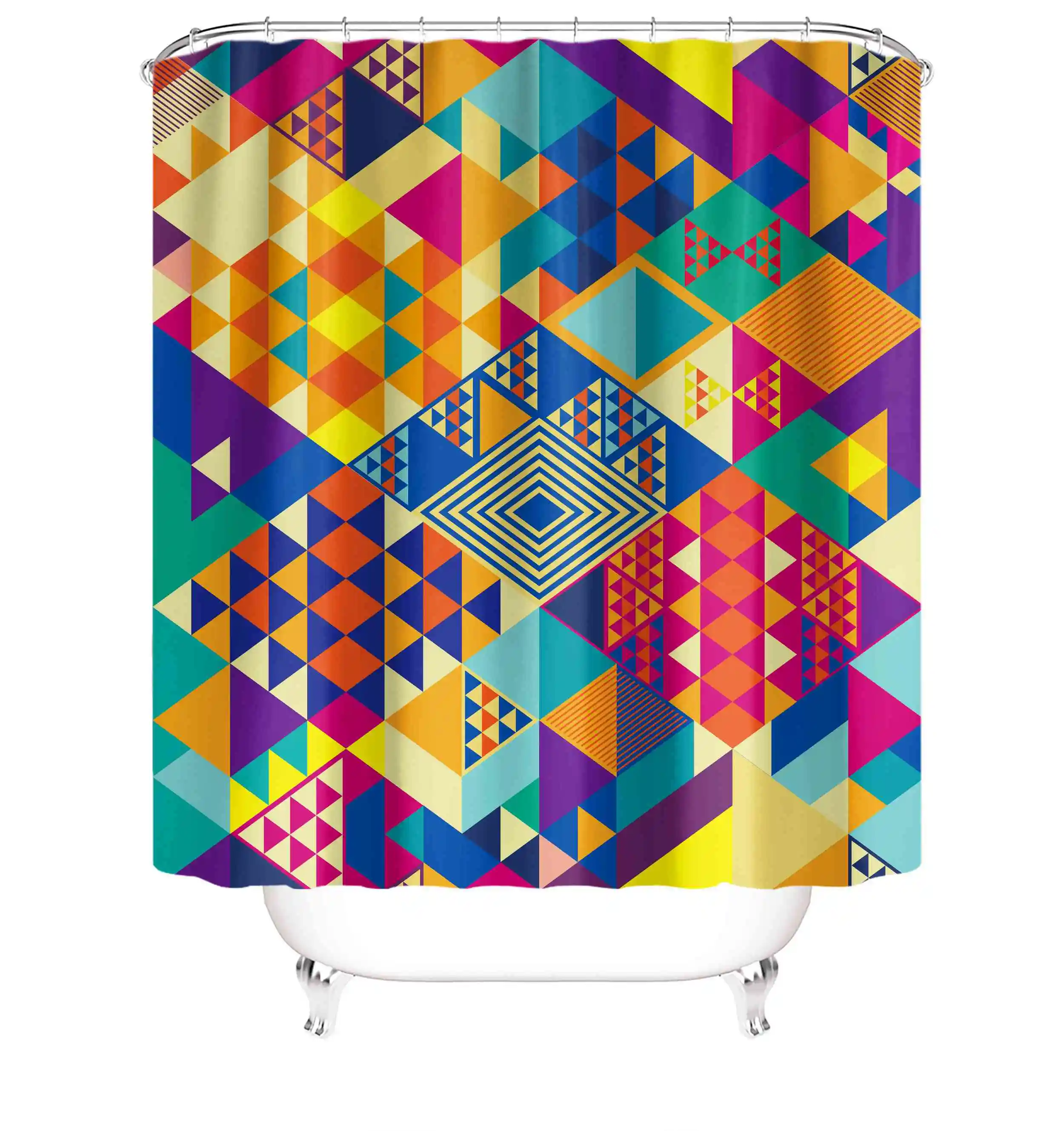 

Decorative new arrivals waterproof classy colorful bohemian bathroom shower curtain