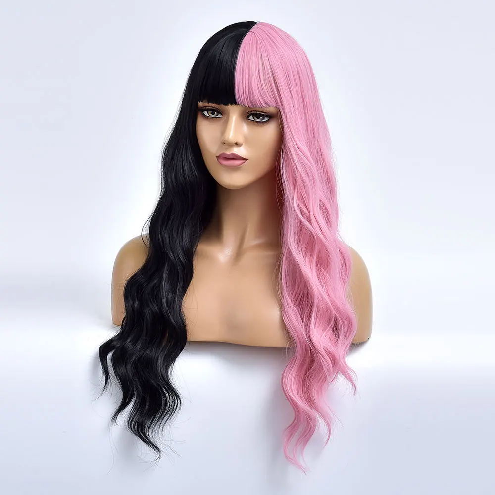 

Wholesale Bobo Wig Cosplay Pink Black Mixed European and American Lolita Fashion Wig Synthetic Anime Hair Wigs, Brown