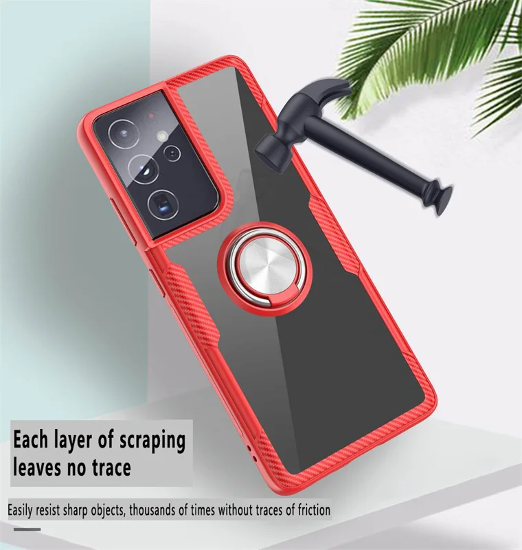 Magnetic Ring Armor Phone Slid