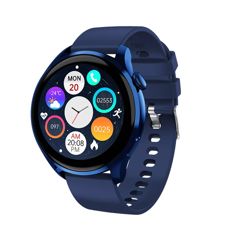 

2022 Trendy Round Smartwatch Wearfit Pro App Reloj Inteligente Hw66 Fitness Bands Smart Watch Hw66 With Call Voice, White, black, blue