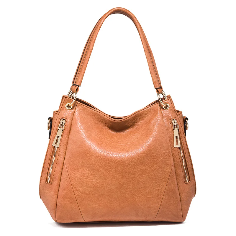 

Fashion leisure pu leather shoulder tote big capacity ladies hand bags latest, 4colors