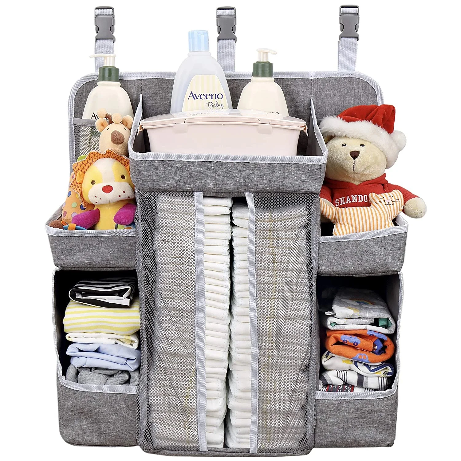 

Wholesale Diaper Bag Storage Caddy Organizer Fashion Nursery Hanging Crib Diaper Organizer for Baby, Customized colors