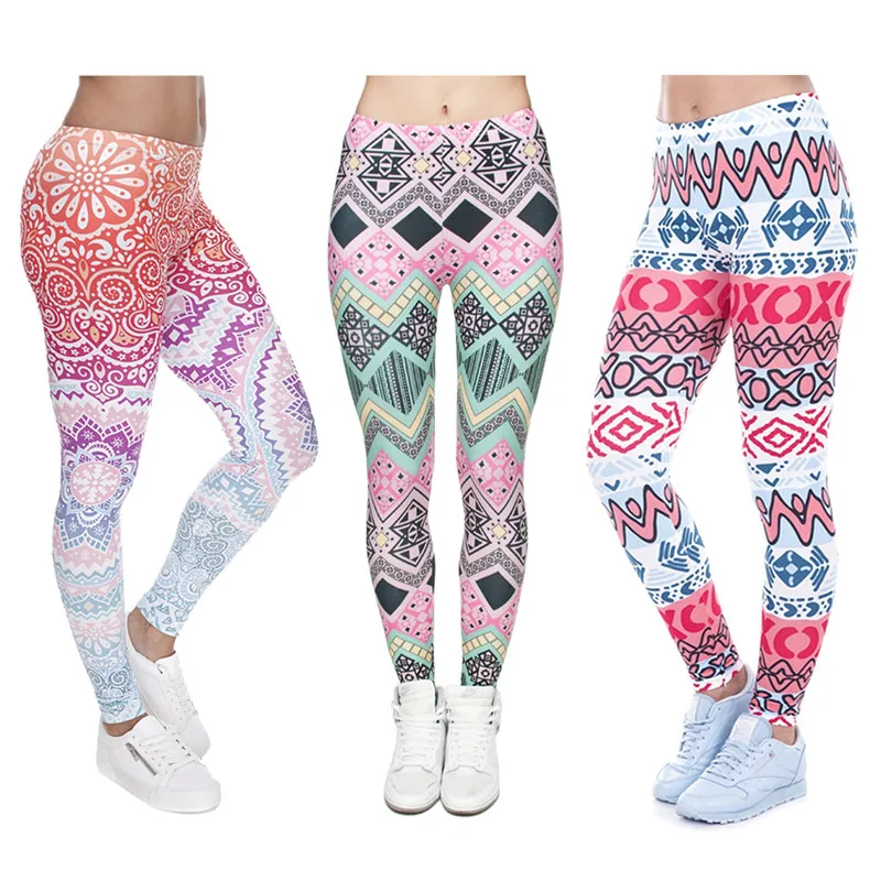 

Factory Wholesale 3D Digital Printing Yoga Pants Casual Sports Leggings Breathable Leggings Women