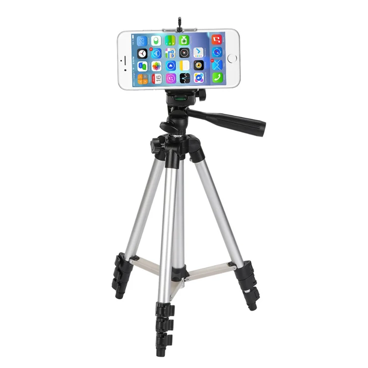 

Amazon Portable retractable aluminum alloy tripod 3110 model can be placed on the desktop and the ground to use OEM