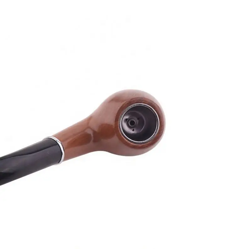 

Hot Sale Vintage Hammer Craft Retro Smooth Curved Smoking Set Resin Smoking Pipe, Picture