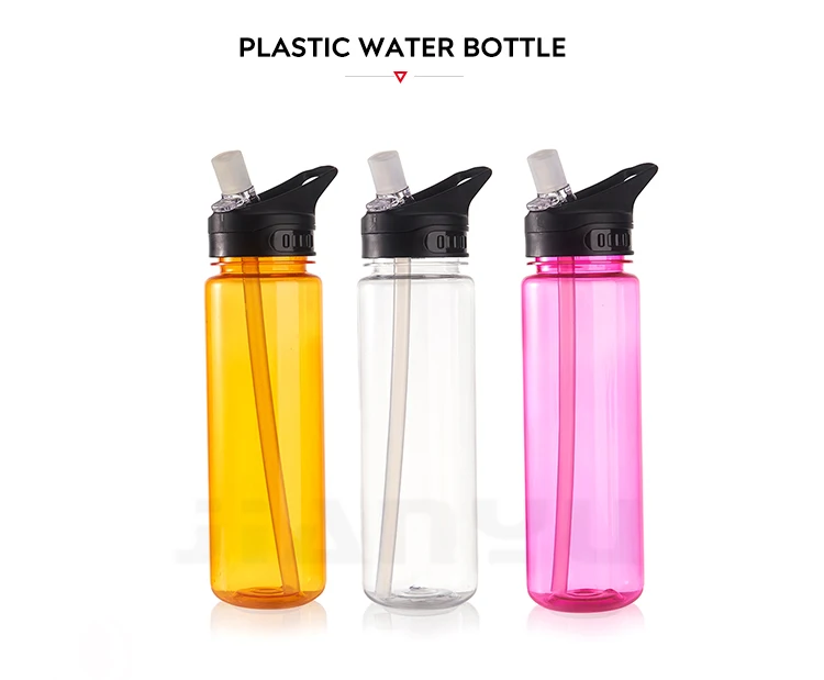 Wholesale 700ml Sports Clear Plastic Water Bottle With Straw Buy 700