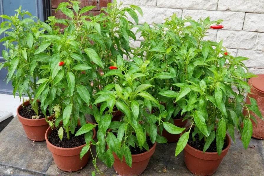 Chili pepper plants in containers being moved indoors before winter