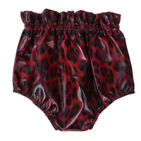 

Yiwu Manufacturer Small MOQ Custom Order baby cheetah print briefs kids faux leather shorts