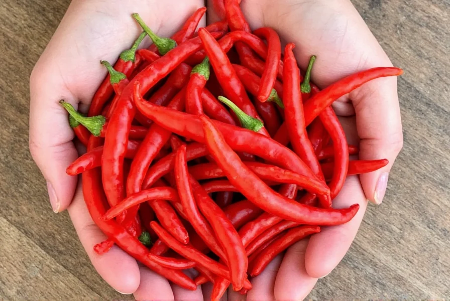 Fresh red chillies in a freezer bag
